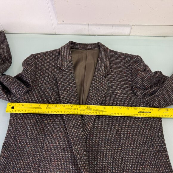 Vintage  Harris Tweed Blazer Jacket Women's Medium M 8  Wool Made USA Sport Coat - Picture 8 of 11